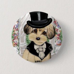 YORKIE POO BUTTON