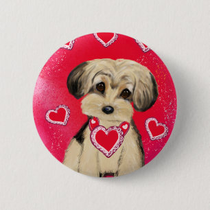 YORKIE POO BUTTON