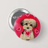 YORKIE POO BUTTON (Vorne & Hinten)