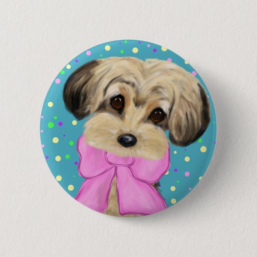 Yorkie Poo Button (Vorderseite)