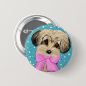 Yorkie Poo Button (Vorne & Hinten)