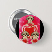 Yorkie Poo Button (Vorne & Hinten)