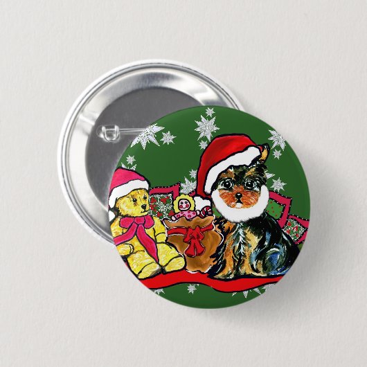 YORKIE POO BUTTON (Vorne & Hinten)