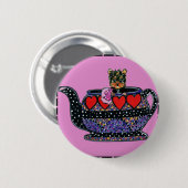 Yorkie Poo Button (Vorne & Hinten)