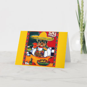 Yorkie Poo Cinco de Mayo Karte