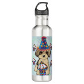 Yorkie Poo Edelstahlflasche (Vorderseite)