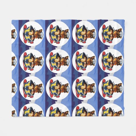 Yorkie Poo Fleecedecke (Vorderseite (Horizontal))