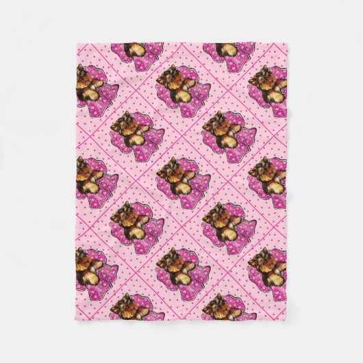 Yorkie Poo Fleecedecke (Vorderseite)