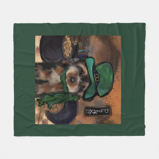 Yorkie Poo Fleecedecke (Vorderseite (Horizontal))