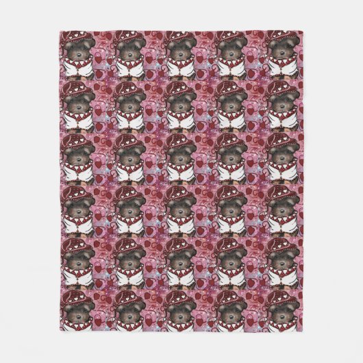 Yorkie Poo Fleecedecke (Vorderseite)