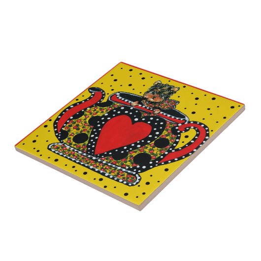 Yorkie Poo Fliese (Seite)