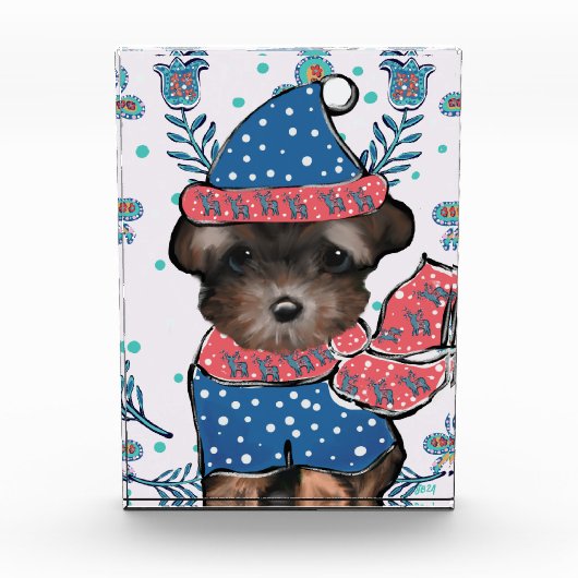 Yorkie Poo Fotoblock (Vorderseite)