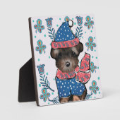 Yorkie Poo Fotoplatte (Vorderseite)