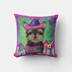 YORKIE POO GEBURTSTAG KISSEN
