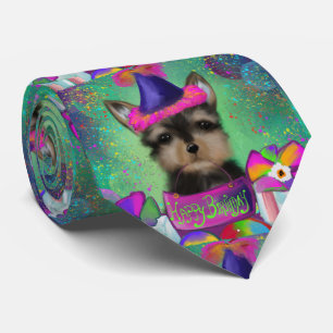 YORKIE POO GEBURTSTAG KRAWATTE