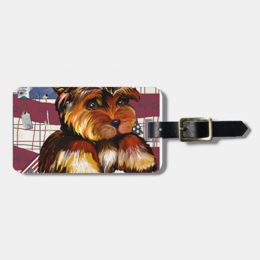 YORKIE POO GEPÄCKANHÄNGER (Vorderseite horizontal)