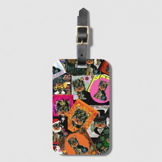 YORKIE POO GEPÄCKANHÄNGER (Vorderseite Vertikal)