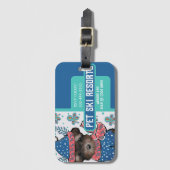 Yorkie Poo Gepäckanhänger (Vorderseite Vertikal)