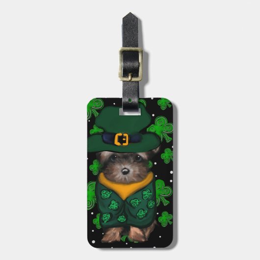 Yorkie Poo Gepäckanhänger (Vorderseite vertikal)