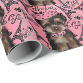 YORKIE POO GESCHENKPAPIER (Rolleneckpunkt)