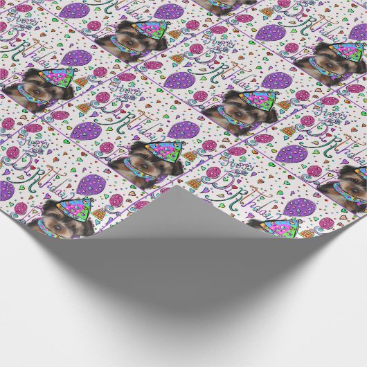 Yorkie Poo Geschenkpapier (Ecke)