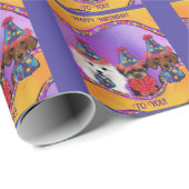 Yorkie Poo Geschenkpapier (Rolleneckpunkt)