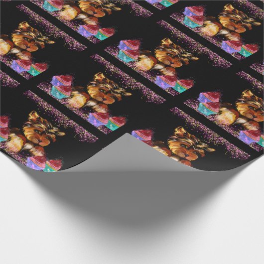 Yorkie Poo Geschenkpapier (Ecke)