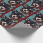 Yorkie Poo Geschenkpapier (Ecke)