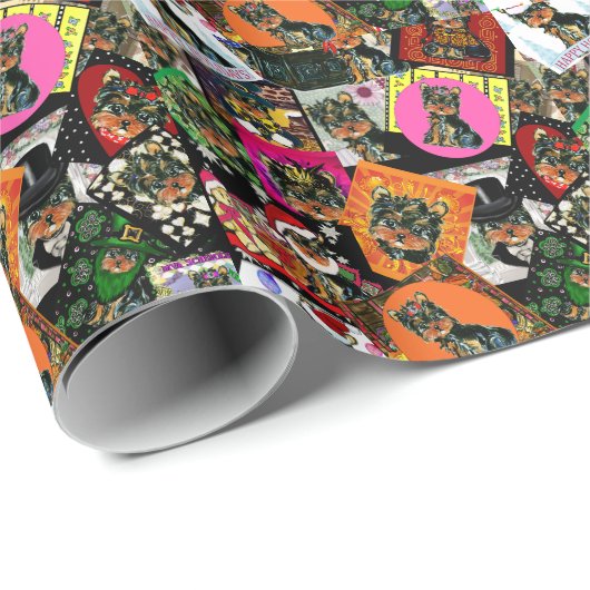 YORKIE POO GESCHENKPAPIER (Rolleneckpunkt)