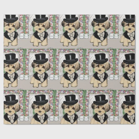 Yorkie Poo Geschenkpapier (Flach)