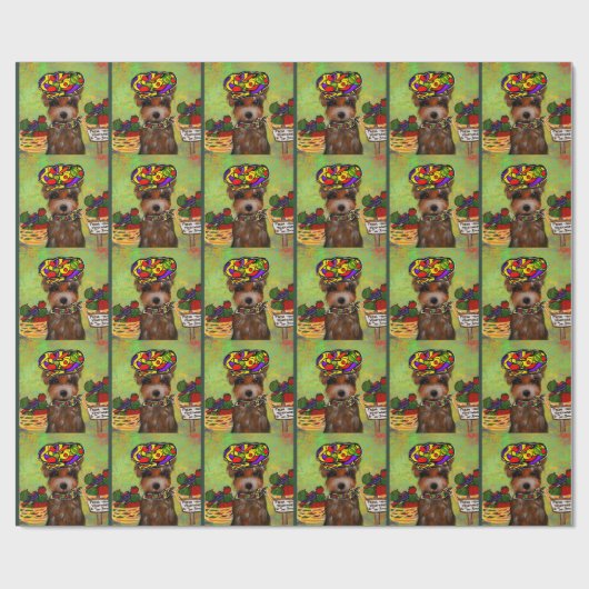 Yorkie Poo Geschenkpapier (Flach)