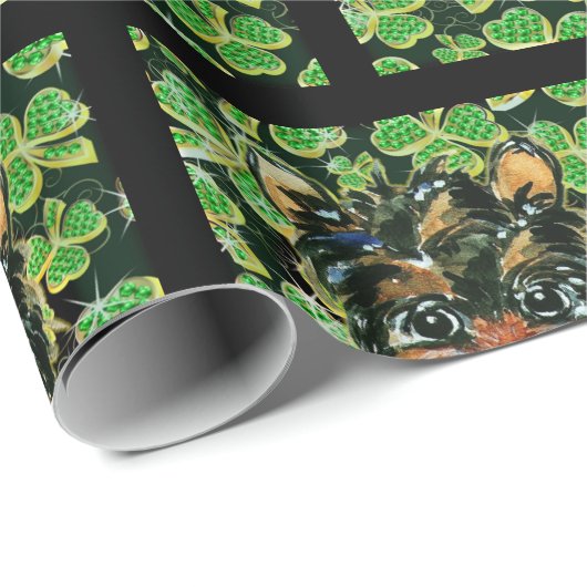 Yorkie Poo Geschenkpapier (Rolleneckpunkt)