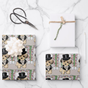 YORKIE POO GESCHENKPAPIER SET