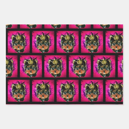 YORKIE POO GESCHENKPAPIER SET (Vorderseite 3)
