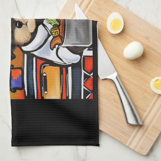 YORKIE POO GESCHIRRTUCH (Viertel Falte)