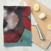 Yorkie Poo Geschirrtuch (Viertel Falte)