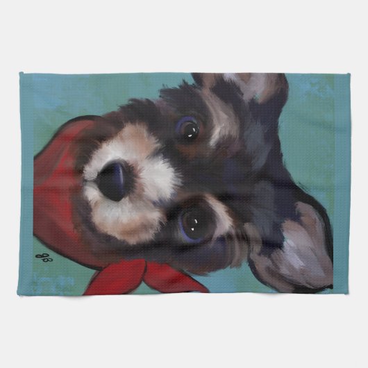 Yorkie Poo Geschirrtuch (Horizontal)