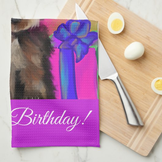 YORKIE POO GESCHIRRTUCH (Viertel Falte)