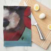 Yorkie Poo Geschirrtuch (Viertel Falte)