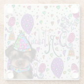 Yorkie Poo Glasuntersetzer (Rückseite)