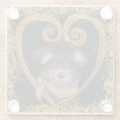 Yorkie Poo Glasuntersetzer (Rückseite)