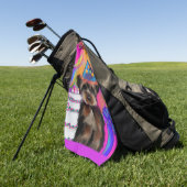 YORKIE POO GOLFHANDTUCH (Gras)