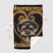 Yorkie Poo Golfhandtuch (Insitu)
