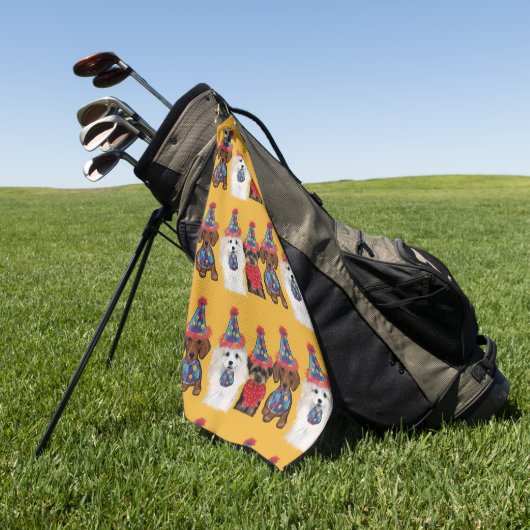 Yorkie Poo Golfhandtuch (Gras)
