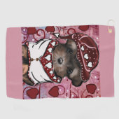 Yorkie Poo Golfhandtuch (Horizontal)