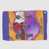 Yorkie Poo Golfhandtuch (Horizontal)