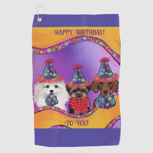Yorkie Poo Golfhandtuch (Vorderseite)