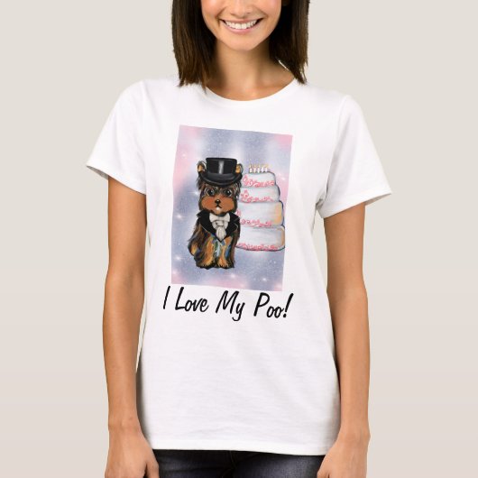 Yorkie poo Groom T-Shirt (Vorderseite)