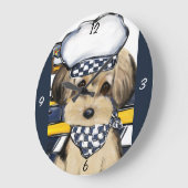 YORKIE POO GROßE WANDUHR (Winkel)