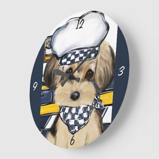 YORKIE POO GROßE WANDUHR (Winkel)